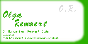 olga remmert business card